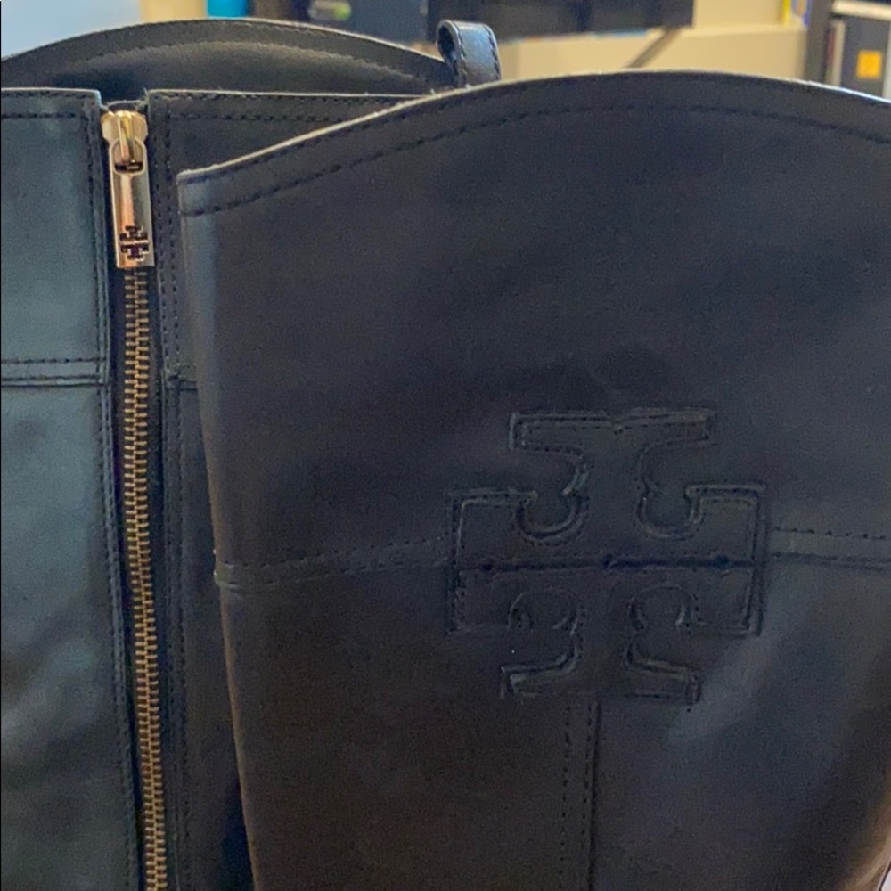 Tory Burch black leather heeled boots! - Picture 4 of 5